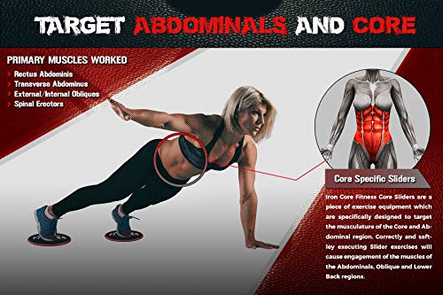 Multi-Pack-Core-Sliders-Sliders-Fitness-2-Pack-Includes-1-Black-Set-and-1-Set-of-Red-Discs-for-Group-Fitness-or-at-Home-Workouts-A-Favourite-of-Personal-Trainers-Fitness-Discs-Sliders-Bulk