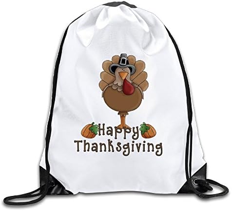 Thanksgiving Day Lightweight Drawstring Bags Backpack White Size One Size