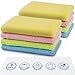 WITLIFCH Organic Bamboo Washcloths Luxury Hand Towels Set for Bath Kitchen Ultra Soft Fingertip Face Cleaning Spa Baby Gym Eco No Oder Dish Rags Wash Cloths 10