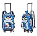 Children Toddler Kid's 2-4-6th Grade Pupils School Bag Backpack with Wheeled Trolley Hand (blue)
