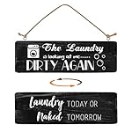 CuffUp Laundry Signs Wall Decor Home Decor Signs Farmhouse Signs for Home Decor Wall, Rustic Wall Decor Home Sign Wall…