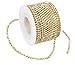 Hyamass 11 Yards/10 Meters Crystal Rhinestone Close Chain Trimming Claw Chain DIY Jewelry Crafts (Gold)