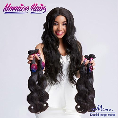 Brazilian Virgin Hair Body Wave 1 Bundle, Mornice Hair 10A Unprocessed Human Hair Extensions Natural Color 22inch
