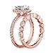 Lover Couple 2018 Fashion Crystal Round Rings Design Rhinestones Engagement Wedding Cocktail Rings Band For Women Girls Clearance (7, Rose Gold)