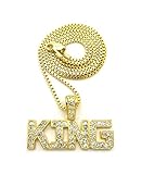 Crown Gold-Tone King Pendant 18
