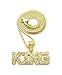Crown Gold-Tone King Pendant 18