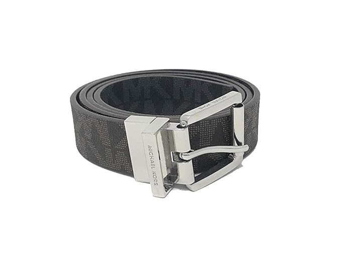 Michael Kors Gürtel Gr.M 100cm lang, 3cm breit Braun oder Schwarz Wendegürtel *Reversible* rechteckige silberne Schnalle, MK 