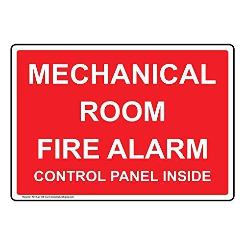 Lilyanaen New Metal Sign Aluminum Sign Mechanical Room Fire Alarm Control Panel Inside for Outdoor & Indoor 12" x 8"