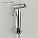 Stainless Steel Hand Held Bidet Sprayer Set with T-Adapter Valve Hose and Bracket Holder Toilet Attachment, Brushed Nickel
