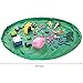NEWSTYLE Children's Play Mat and Toys Storage Bag - Green 60inch Kids Playbag Toys Organizer Quick Pouch. Great for Storing Small and Medium Size Toy like LEGOS - Simple, Portable, Sturdy!