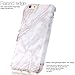iPhone 6s Plus Case, Shiny Rose Gold White Grey Marble Design, BAISRKE Clear Bumper Matte TPU Soft Rubber Silicone Cover Phone Case for Apple iPhone 6 Plus & 6s Plus