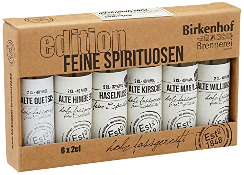 BIRKENHOF Brennerei | Tasting-Set Edition: "Feine Spirituosen" - Alte Sorten im Holzfass gereift | (6 x 0,02l )