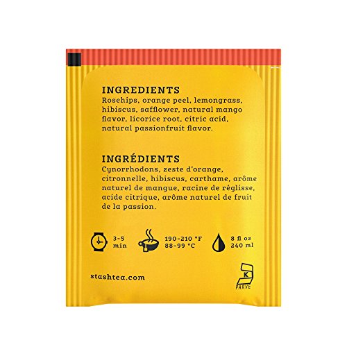 image for Stash Tea Mango Passionfruit Herbal Tea, 20 Count Box of Tea Bags Indi