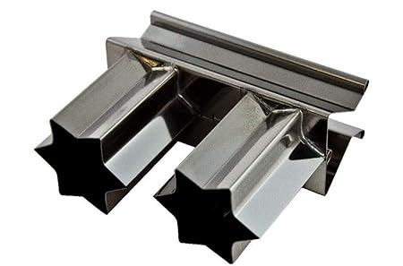 Zimtsternausstecher, doppelt Zimtstern Metall 5cm, Klipp-Klapp, Weihnachtsausstecher