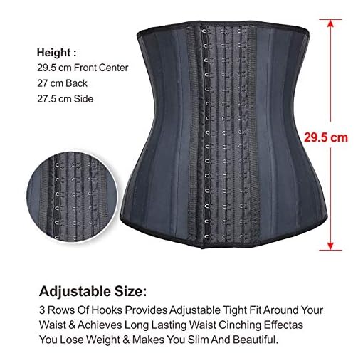 YIANNA Waist Trainer for Women Latex Underbust Waist Cincher Corset Sport Girdle Hourglass Body Shaper - Image 6