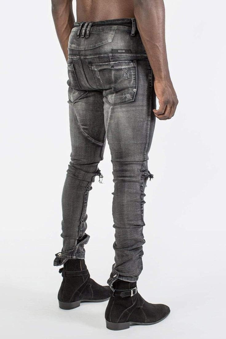 black jeans blown out knees