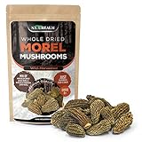 Naturealm Morel Mushrooms Wild-Harvested in Canada, Grade A+ Premium Clean Whole Dried Morels in Compostable Bag - 2oz.