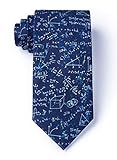 Math Equations Navy Blue Microfiber Tie