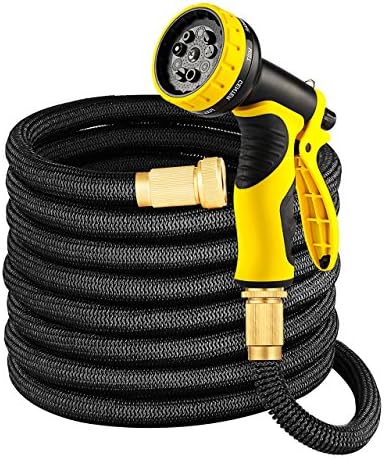 Dorathye Flexi Hose 100 - All New Expandable Water Hose-Shrinking Water Hose,Garden Hose 9-Pattern High-Pressure Water Spray Nozzle &Hose Storage Bag