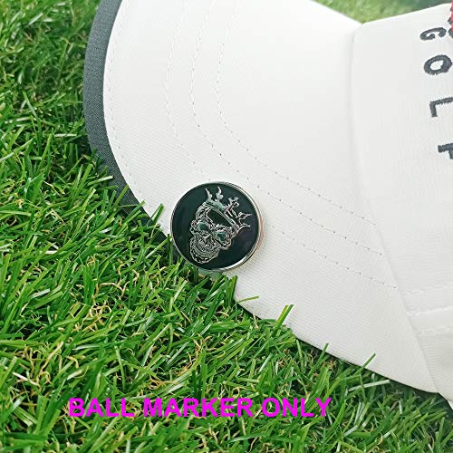 GOLTERS Golf Ball Markers Assorted Patterns Value Pack of 12 Golf Gifts, Golf Cap Clips and Divot Repair Tools Parter Accessories Sets for Men Women Kids Golfer(Skull Ball Markers) - Thumbnail 3