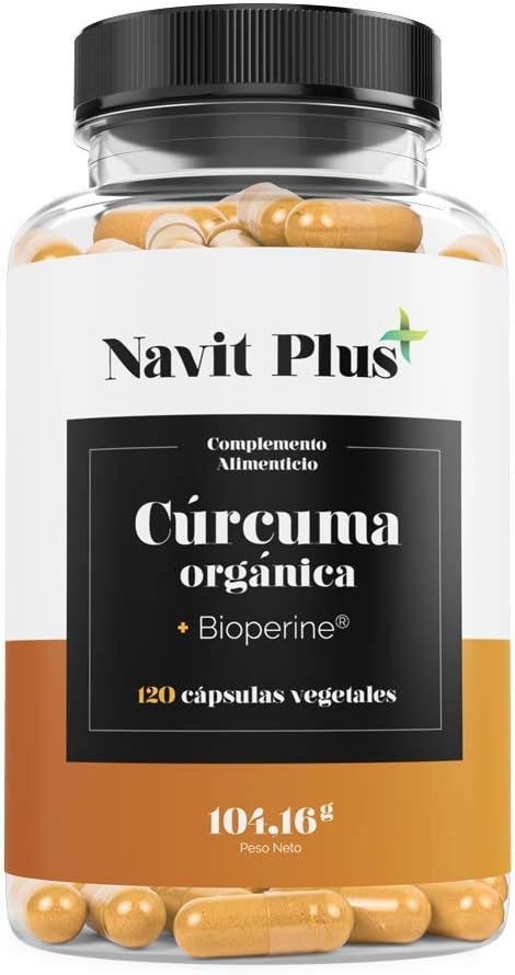 Organic Turmeric with BioPerine®. No. 1 Supplement in Turmeric. 120 Vegan Capsules with The Highest Quality Ingredients. Ecological Turmeric 100% Natural. ISO 9001.