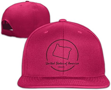 Oregon Map Outline Souvenir Low Profile Hip Hop Snapback Flat Baseball Cap