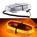 Orion Motor Tech 240 LED Yellow Roof Top 12V Mini Bar, Law Enforcement Truck Car Vehicle Emergency Hazard 7-Modes Beacon Light Snow Plow Safety Flash Strobe Light W/Magnetic Base