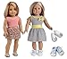 sweet dolly 18 inch Doll Clothes and Shoes, 5 Outfits +2 Shoes
