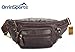 OrrinSports Leather Fanny Pack with 6 Zippers & Adjustable Waist Pack for Sports & Leisure