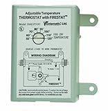 Ventamatic XXFIRESTAT 10-Amp Adjustable Programmable Thermostat with Firestat for Power Attic Ventilators, Replacement Thermostat