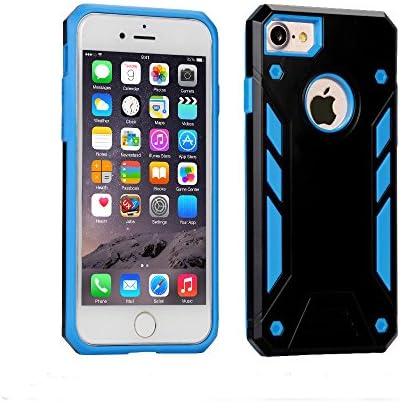 FutureCharger Heavy Duty Protection Qi Wireless Charging Receiver Case Protector Daul Layer Shock Reduction for Apple iPhone 7 6S 6/4.7"(blue)