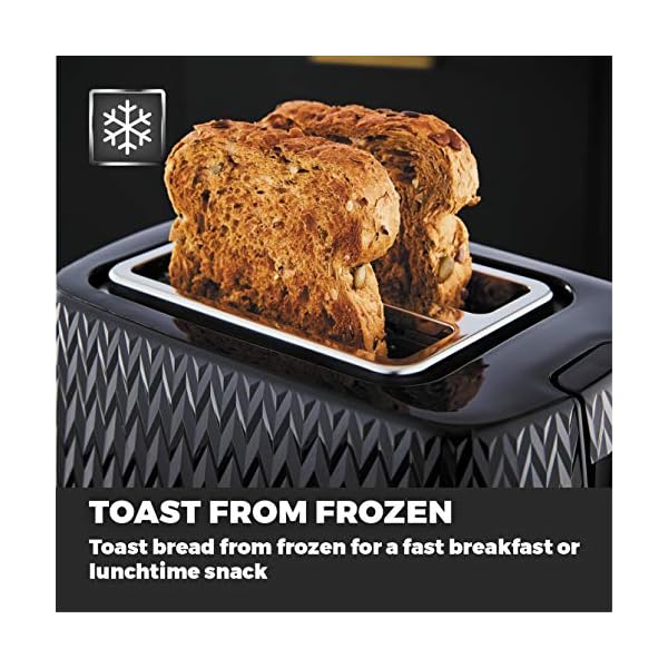 Tower-T20054BLK-Empire-2-Slice-Toaster-with-DefrostReheat-Removable-Crumb-Tray-900-W-Black-with-Brass-Accents Tower T20054BLK Empire 2-Slice Toaster with Defrost/Reheat, Removable Crumb Tray, 900W, Black and Brass