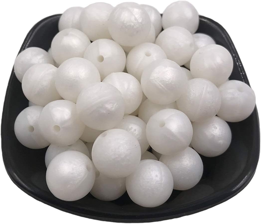 Wendysun 100PC 12mm Premium Round Silicone Loose Bead for Baby Sensory Teethers, Nursing Necklaces, Bracelets and Fashionable Jewelry | Chewing Beads (27)