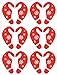 Ocosy 36Pairs Removable Christmas Elf Footprint Stickers Elf on The Shelf Elf on The Floor (Christmas Red)