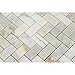 Calacatta Gold (Italian Calcutta) Marble 1 X 2 Herringbone Mosaic Tile, Honed