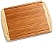 Bamboo Cutting Board Housewarming Gift Set - With Bonus 3-Piece Cooking Utensils - Wooden Spoon, Salad Tongs and Wood Spatula - Mother's Day, Wedding & Kitchen Gadgets Gift Idea