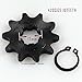 WEIYINGSI Motorcycle 420-10T Sprocket, Front Sprocket 17mm for 50cc 70cc 90cc 110cc 125cc Dirt Pit Mini Bike ATV Quad 4 Wheeler (420-10T 17MM)