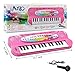 aPerfectLife Child Keyboard, 32 Keys Multifunction Electronic Kids Piano Keyboard Musial Instrument for Kids with Microphone (Pink)