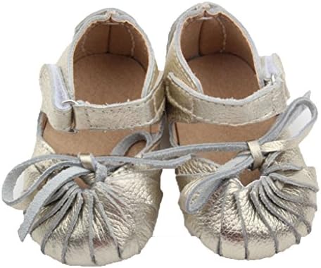 Expressive Boutique Unisex Baby Leather Gold Moccasin Sandal 0-6m