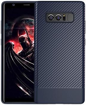 Galaxy Note 8 Case Luxury Carbon Fiber Ultra Thin Silicone Soft Shockproof TPU Case for Samsung Galaxy Note 8 (Blue)