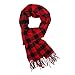 David & Young Softer Than Cashmere Buffalo Plaid Winter Scarf, Red