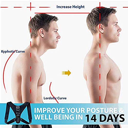 Taisk Posture Corrector, Back Posture Brace for Men and Women- Comfortable Upper Back Brace Clavicle Support Device for Thoracic Kyphosis and Shoulder - Thumbnail 2