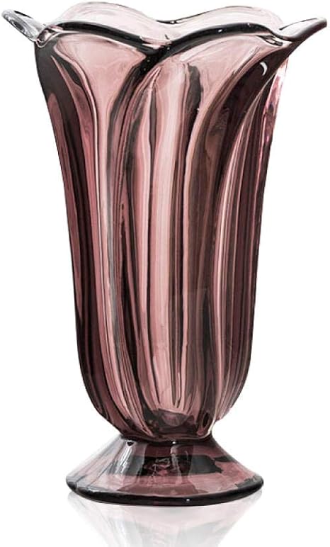 Amazon Yisunf 花瓶 おしゃれ プレゼント 花瓶色ガラスの花瓶表コーヒーテーブル装飾水文化の花のフラワーアレンジメント朝顔形 花器 インテリアボウル オンライン通販