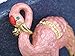 Alilang Golden Tone Pearlescent Pink Enamel Flamingo Crane Bird Crystal Rhinestone Brooch Pin