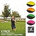 LMC Products Mini Footballs - 5” Spiral Foam Footballs - Small Football for Kids - Kids - Toddler Football - 4 Pack (Green, Yellow, Orange, Pink)