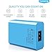 Lumsing 60W 5V 6-Port USB Desktop Charger Charging Intelligent Control Chipset Multi Travel Power for iphone, ipad, Samsung,Nexus, HTC, Sony and More (Blue)