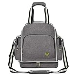 Waterproof Canvas Mummy Diaper Shoulder Bag Fit Stroller for Mom Dad (DEEP PURPLE)