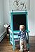 Little Partners Learn 'N Play 2-Sided Art Easel for Painting, Magnetic Dry Erase & Chalkboard, Kids Art Supplies, Toddler Arts & Crafts (Turquoise)