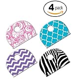 Lucky Line Designer Pattern Key Identifier Caps, 4 Pack (16304)