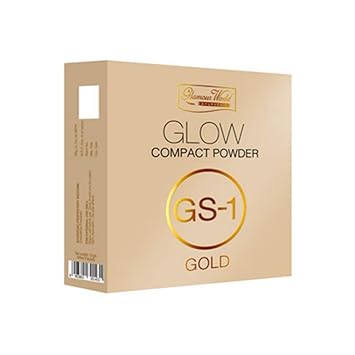 Glamour World Ayurvedic Glow Compact Powder GS-1 | Gold | Ayurvedic Make Up